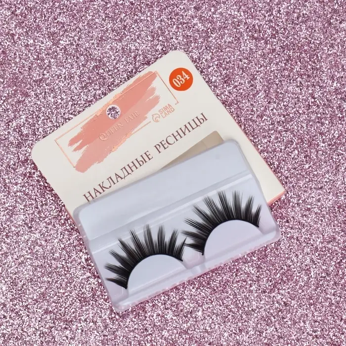 Ресницы накладные &laquo;Куколка&raquo;, 14 мм, без клея, чёрные