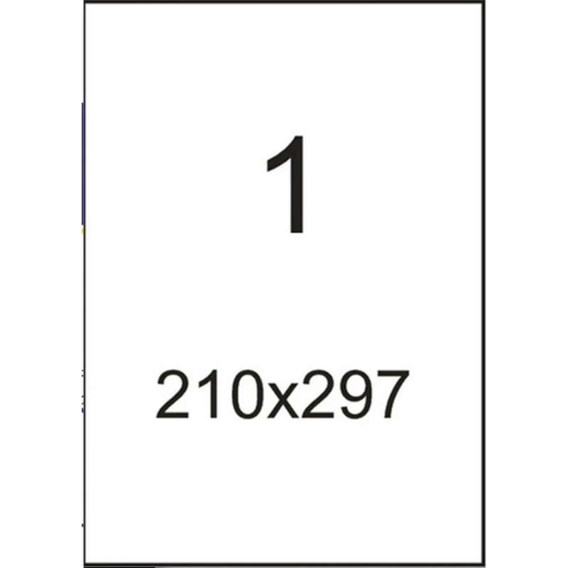 Этикетки самоклеящиеся кауч.к 210х297 белая (100л/уп)
