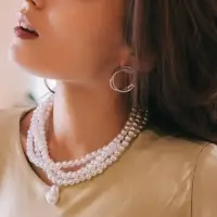 Бусы из жемчуга &laquo;Диана&raquo;, 4 нити, d=0.8, 40 см, белые