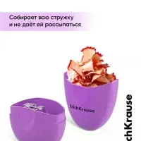 Точилка ErichKrause Eva Candy, 1 отверстие, с контейнером, МИКС