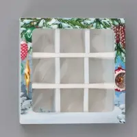 Коробка подарочная для 9 конфет &laquo;С праздником зимы&raquo; 14.5&times;14.5&times;3.5 см