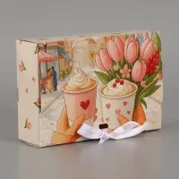 Подарочная коробка сборная "Тепло",  16,5 х 11, 5 х 5 см