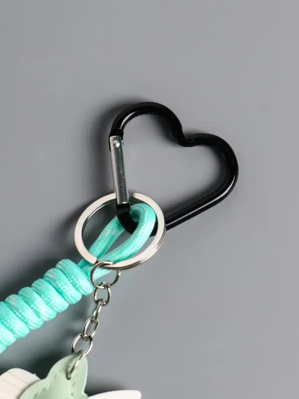 Брелок на карабине кожзам, текстиль  Брелок на карабине кожзам, текстиль "Единорог с крыльями" зелёный, с узлом 24х10,5х1,5 см