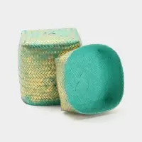 Корзинка плетёная &laquo;Голден&raquo;, 20&times;20&times;26 см, голубая