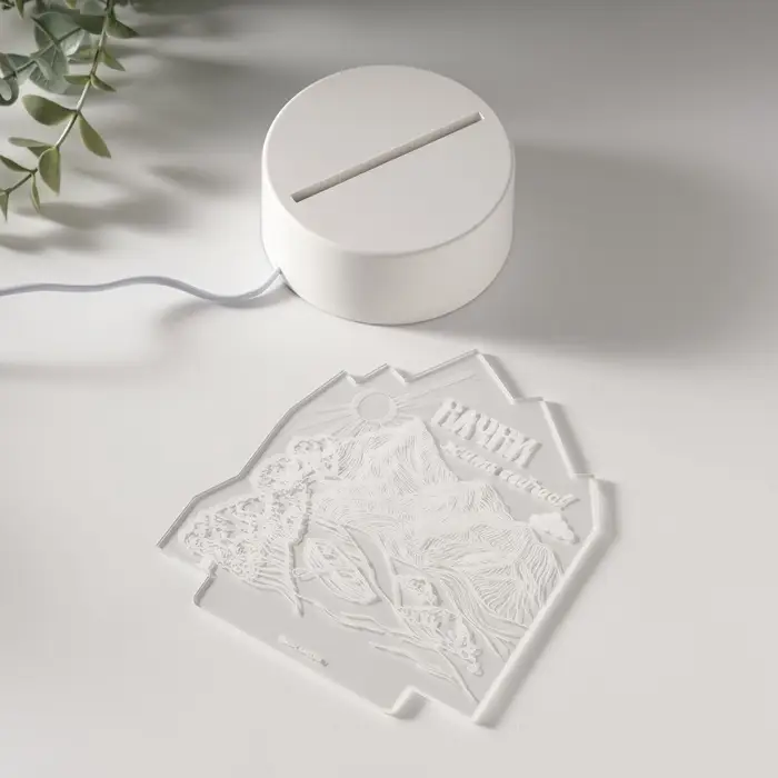 Светильник 3D RISALUX &laquo;Начни жить сейчас&raquo;, LED-ночник, RGB, от сети