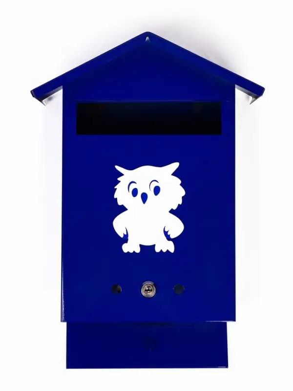 Ящик почтовый с замком, вертикальный Ящик почтовый с замком, вертикальный "Филин", синий