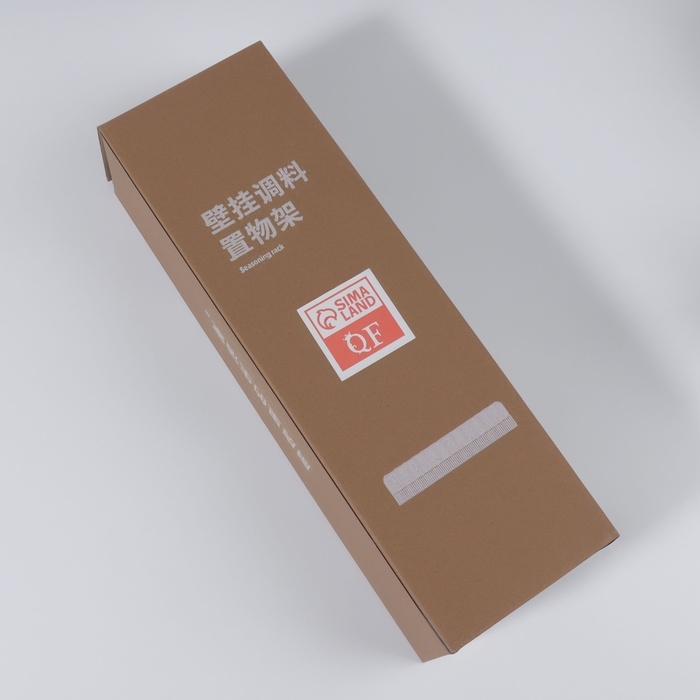 Органайзер для хранения, навесной, 1 секция, с клеевой основой, 35 × 10 × 7,5 см, цвет полупрозрачный/белый