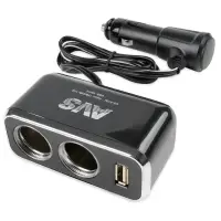 Разветвитель прикуривателя AVS 12/24 (на 2 выхода+USB) CS212U