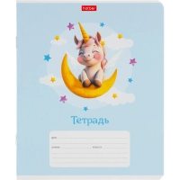 Тетрадь школьн 12л А5ф КОСАЯ лин,скоб,м.кар,Крылатые единорожки,ассор,91376
