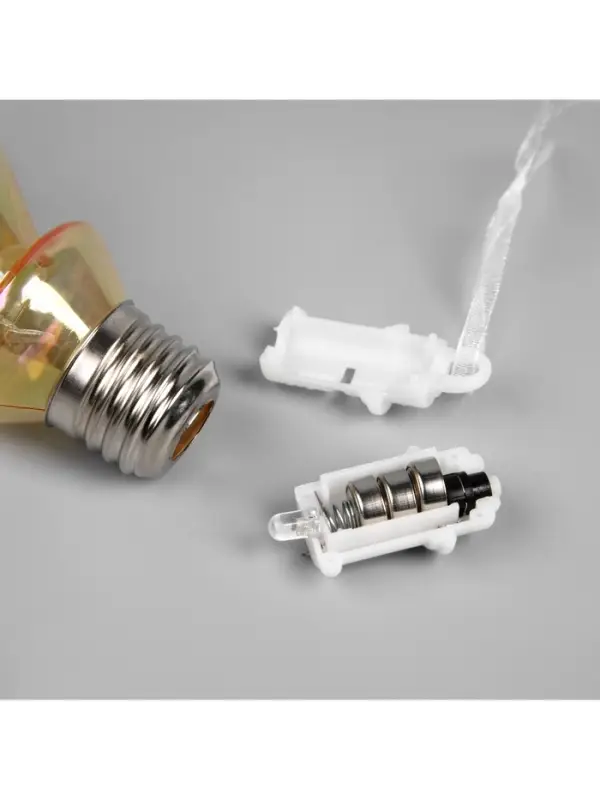 Набор ёлочных шаров &laquo;Ёлки-конусы&raquo;, 3 шт., d=10&times;6 см, 3 LED, от батареек AG13&times;9, свечение тёплое белое