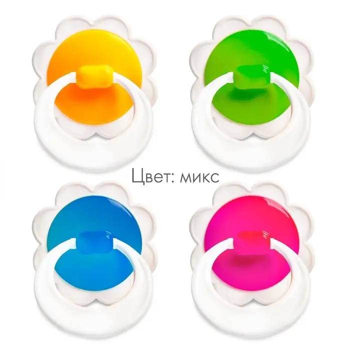 Соска - пустышка латексная классическая &laquo;Ромашка&raquo;, от 0 мес., цвет МИКС