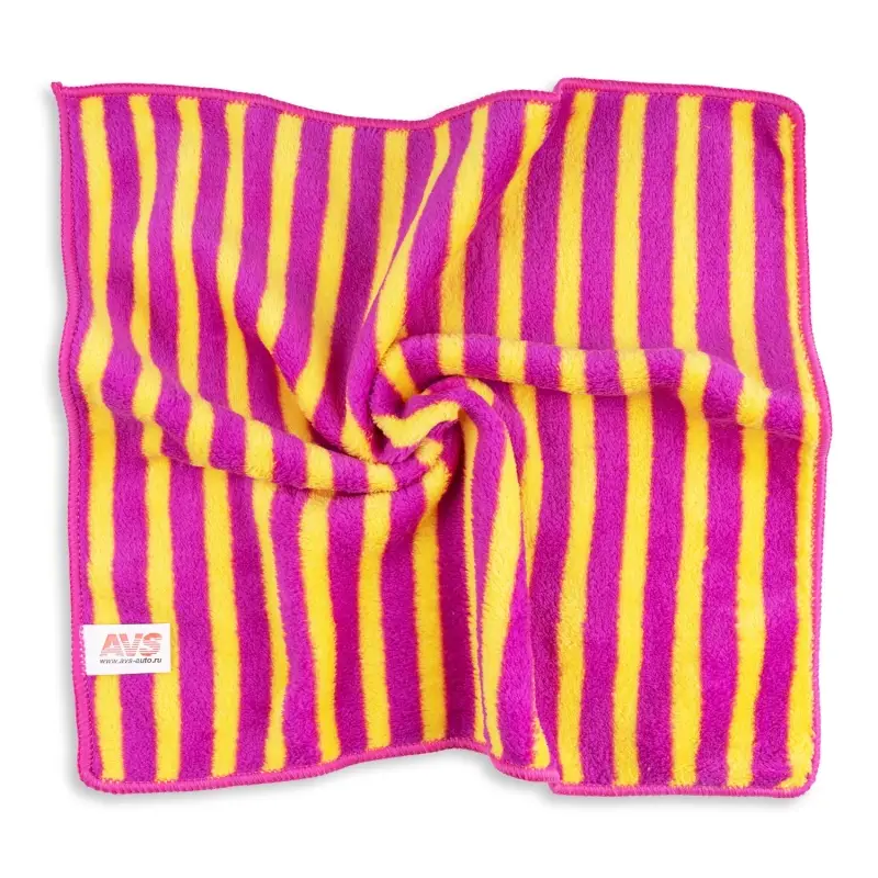06 Салфетка микрофибра 2-х цветная салфетка высокой плотности AVS MF-6104 (35х40см)(1шт)