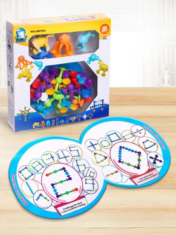 Мягкий конструктор детский &laquo;Забавные присоски&raquo;, 39 деталей