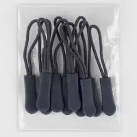 Язычок - пуллер для молнии, 2.5 см, 6&times;0.8 см, 10 шт., серый