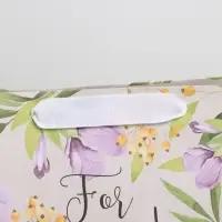 Пакет подарочный крафтовый, упаковка, &laquo;For you&raquo;, 22&times;17.5&times;8 см