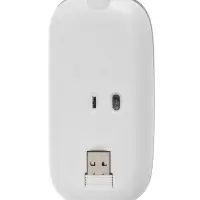 Мышь MB-2.4 беспроводная, оптическая, подсветка, 800-1600 dpi, USB, Bluetooth, серебристая