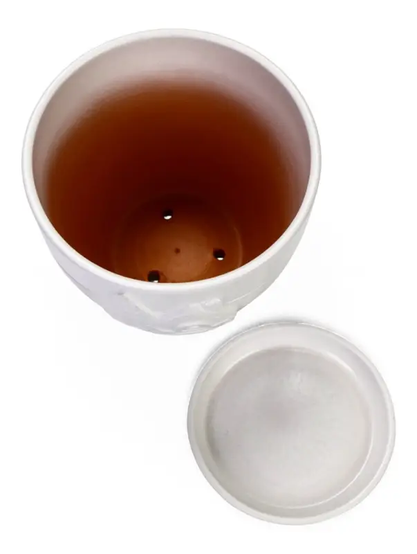 Набор горшков цветочный поддоном 4 шт 0,6 / 1,4 / 2,5 / 5 л керамика белый Галандия