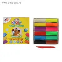 Пластилин плавающий 12 цветов "Кроха", МИКС