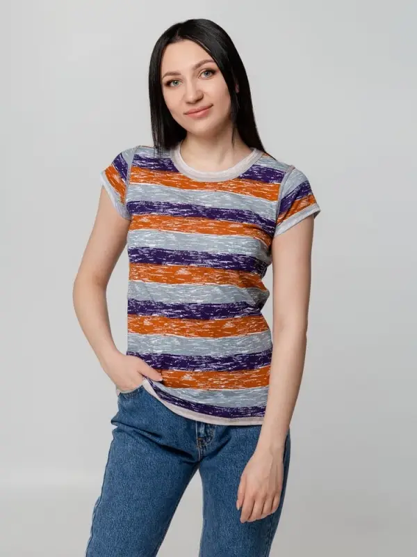 Футболка женская RAYET LADY двусторонняя, оранжевый/фиолетовый, размер S