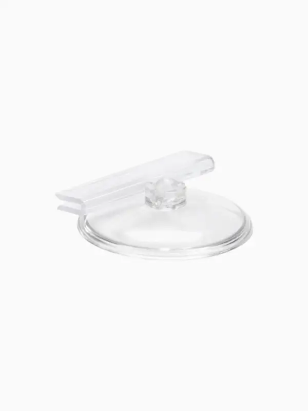 Ценникодержатель на круглой подставке, пластик, 5&times;5&times;2.9 см, прозрачный