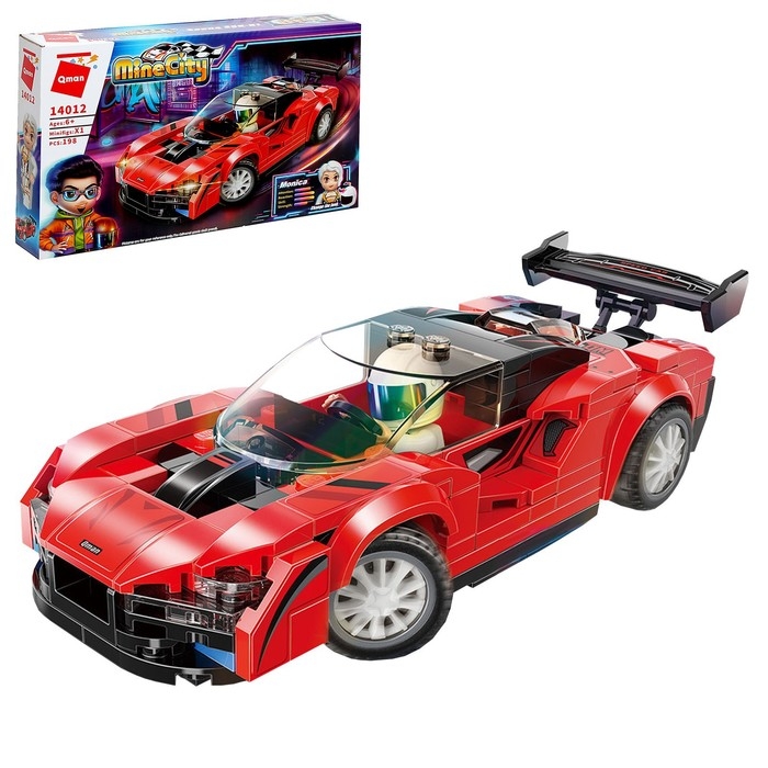 Конструктор Гонки &laquo;Спорткар&raquo;, 198 деталей