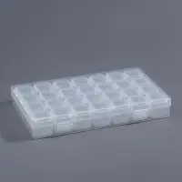 Органайзер для хранения мелочей, 28 ячеек, 17.5&times;10.5&times;2.7 см, прозрачный