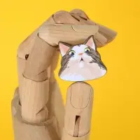 Значок деревянный &laquo;Котяо&raquo;, серия мемы 3,2 х 2,9