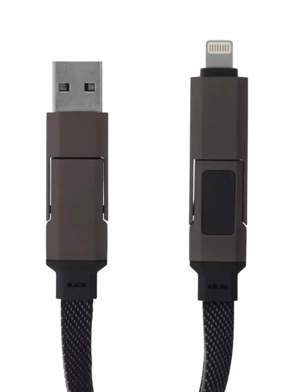 Кабель Type-C - USB, Type-C, 3 А, 10 см, чёрный