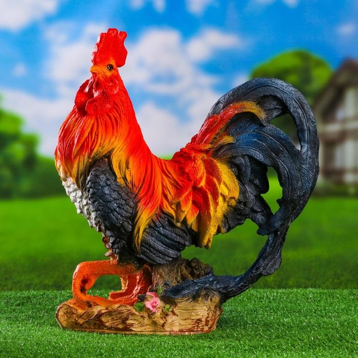 Садовая фигура Садовая фигура "Петух андалузский" 46х42х23см
