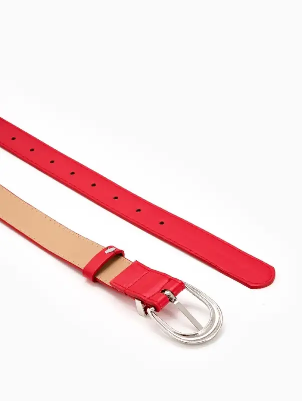 Ремень жен 05-01-02-01, Июнь2509, 3*0,3*110 см, без винта, пряж металл, 1 прокол, красный Ремень жен 05-01-02-01, Июнь2509, 3*0,3*110 см, без винта, пряж металл, 1 прокол, красный
