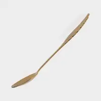 Ложка чайная Magistro Wings, длина 14 см, нержавеющая сталь, золотистая