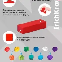 Пластилин мягкий ErichKrause &laquo;Baby&raquo;, на растительной основе с Алоэ Вера, 10 цветов, со стеком, 200 г, в коробке