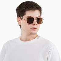 Очки солнцезащитные uv 400, дужка 13.1 см, ширина 12.5 см, линза 4.9×5.3 см