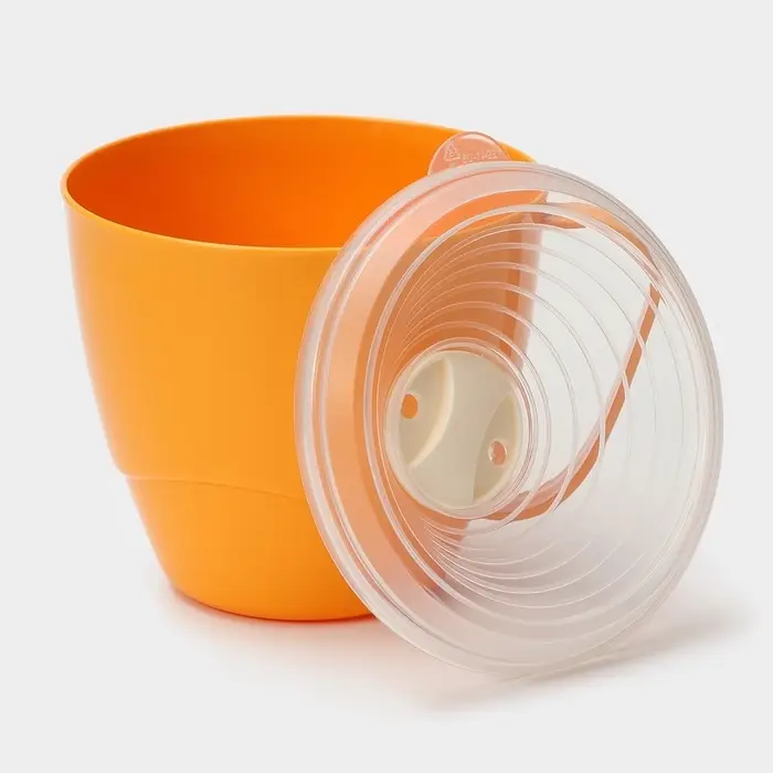 Кружка пластиковая с вакуумной крышкой, 720 мл, МИКС