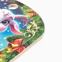 Доска разделочная сувенирная &laquo;Символ года. Новых Впечатлений!&raquo;, 27.5&times;19.5&times;0.6 см, дерево, разноцветная