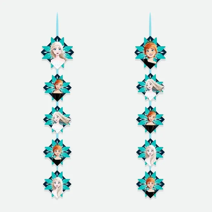 Гирлянда на люверсах «С Днем рождения!», длина 170 см, Холодное сердце Гирлянда на люверсах «С Днем рождения!», длина 170 см, Холодное сердце