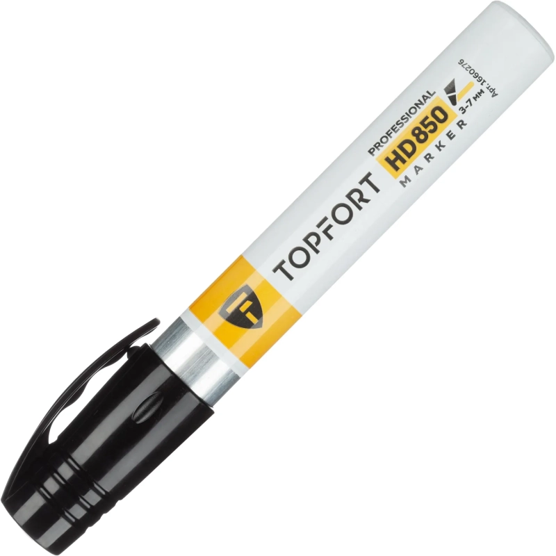 Маркер для агрессивной среды Topfort HD 850 черный 3-7мм скош. наконечник