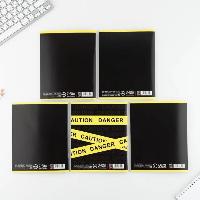 Тетрадь в клетку, 48 л., А5, на скрепке, блок №2, Yellow, МИКС Тетрадь в клетку, 48 л., А5, на скрепке, блок №2, Yellow, МИКС