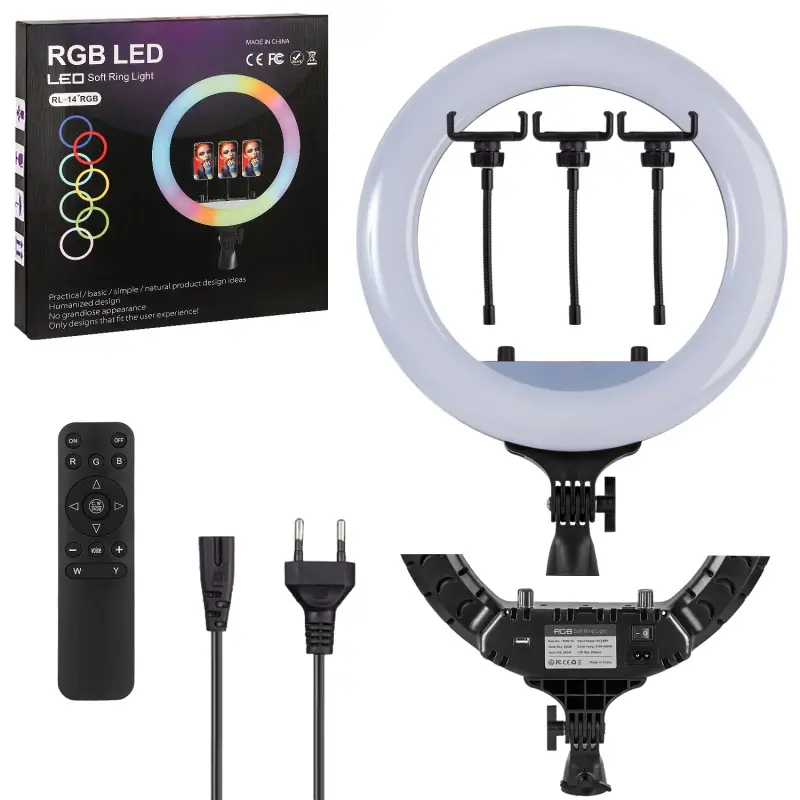 Селфи кольцо RGB 36cm 14" RL-14 RGB (без сумки)