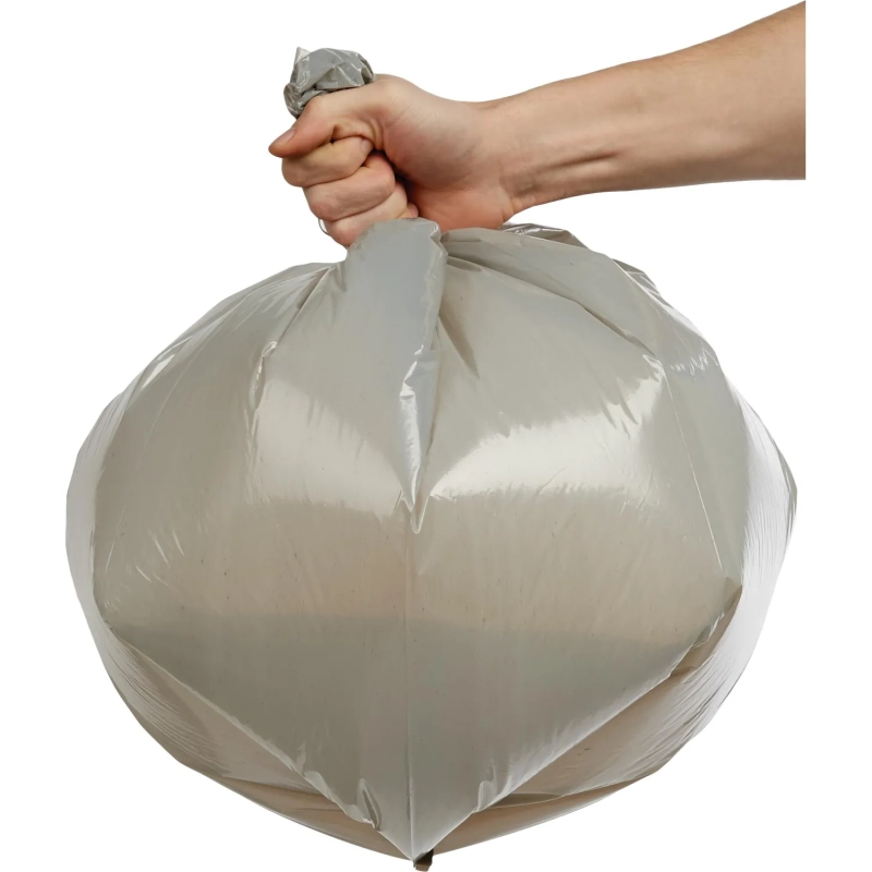 Мешки для мусора ПВД+добавка 60л 40мкм 20шт/рул серые 60х75см