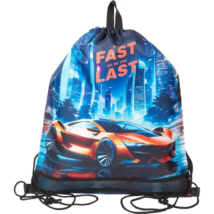 Мешок для обуви, 470х400 мм, deVENTE  Мешок для обуви, 470х400 мм, deVENTE "Fast Or Last", вставка сетка, для мальчика