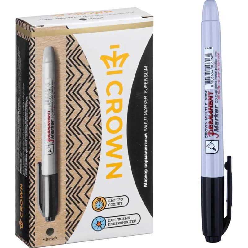 Маркер перманентный Crown Multi Marker&nbsp;1 мм черный