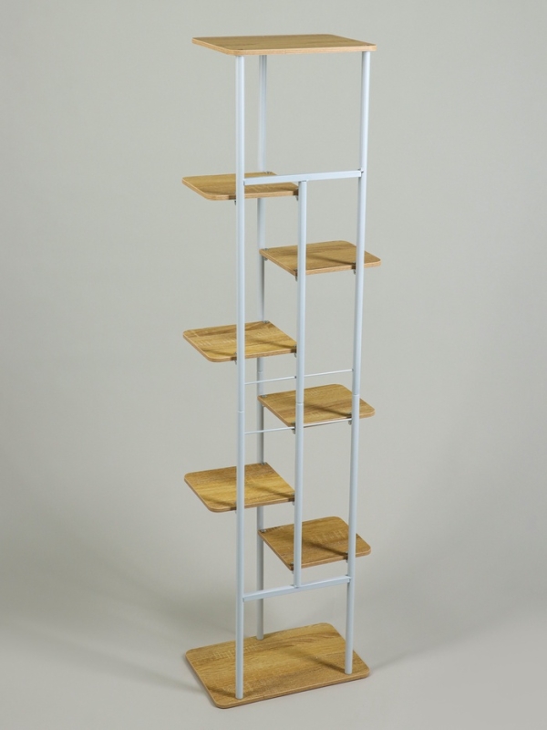 Подставка для цветов Greengo, 8 полок, 36 × 23 × 136 см, напольная, каркас металл, полки МДФ, белая Подставка для цветов Greengo, 8 полок, 36 × 23 × 136 см, напольная, каркас металл, полки МДФ, белая
