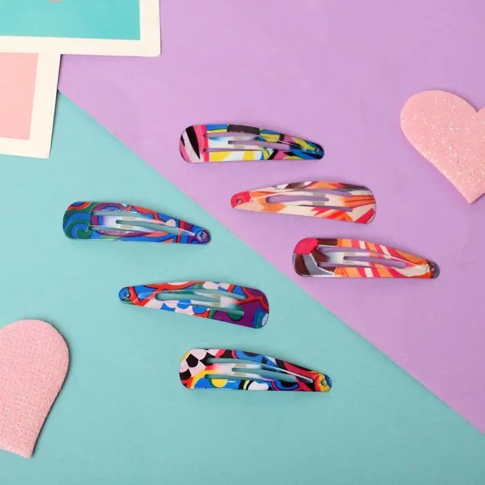 Невидимка для волос  Невидимка для волос "Селена" (набор 6 шт) абстракция, 4,5 см