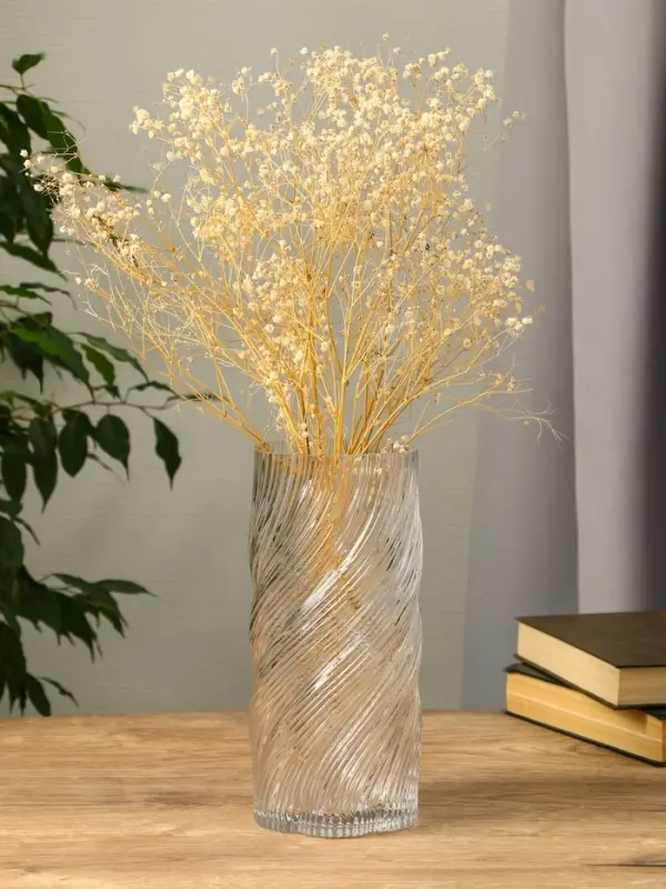 Ваза стекло настольная  Ваза стекло настольная "Бриджит" 24,5х11 см, прозрачный