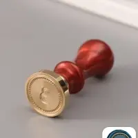Печать для сургуча с пластиковой ручкой &laquo;Классика цифра 3&raquo;, 2.5&times;2.5&times;6.3 см