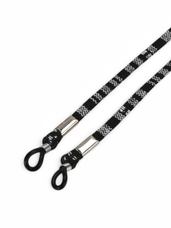 Шнурок для очков на шею 70 см, черный с узором Шнурок для очков на шею 70 см, черный с узором