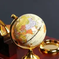 Набор настольный, органайзер 6 в 1 (блок для бумаг, подставка для печати, карандашница, часы, визитница, глобус), МИКС