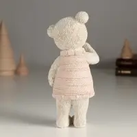 Фигурка полистоун &laquo;Удивленный мишка в розовом свитере&raquo;, 7.5&times;5.5&times;16 см
