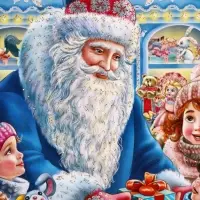 Подарочная новогодняя коробка «Новогодняя карусель» 15.8×15.8×23.5 см
